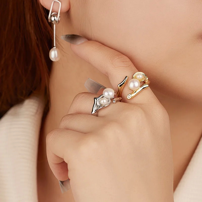 fashion jewelry yordy Luxury High-End Geometric Waterproof 925 Sterling Silver Women's luxury fashion jewelry brands Adjustable Round Ring fashion jewelry by yordy