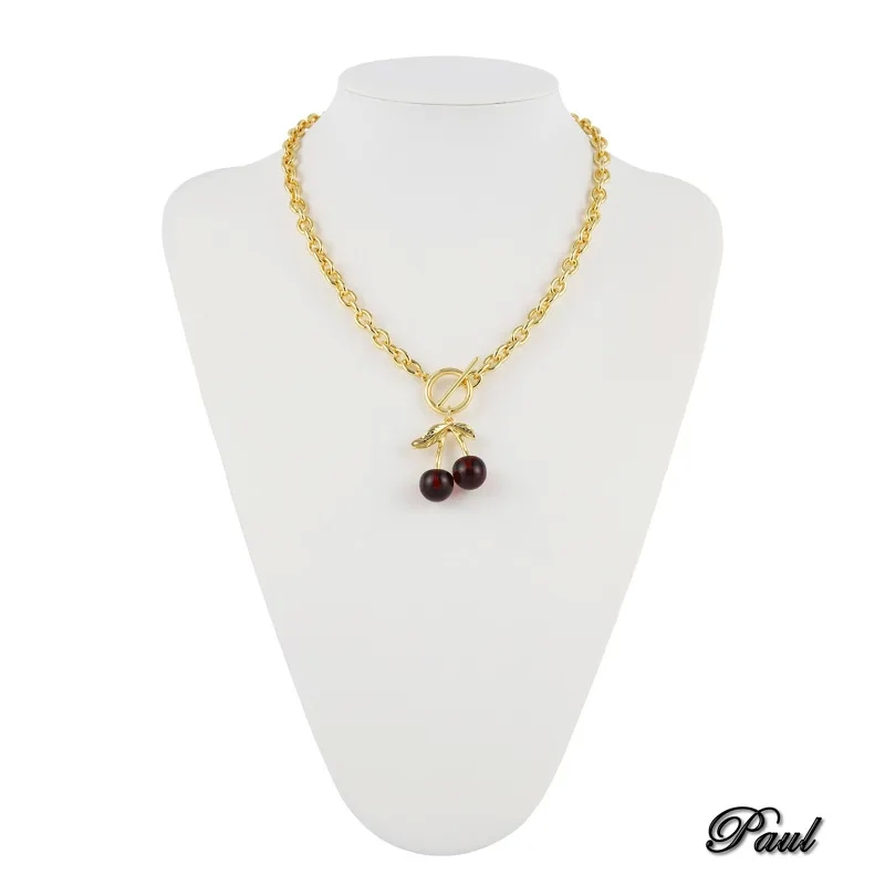 fine jewelry 18k gold bracelets Limited-Time Ethically Made Acrylic fine jewelry in japan Cherry Pendant Necklace - Tailor-Made Copper Cable Chain Statement fine jewelry wholesale manufacturer