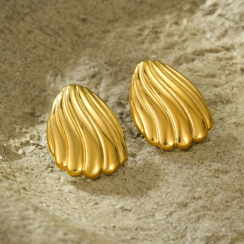 fine jewelry lisbon Boho Chic Colorful Line Stainless Steel Ear Studs - Trendsetting Retro kim's fine jewelry Style Earrings Wholesale hermes fine jewelry