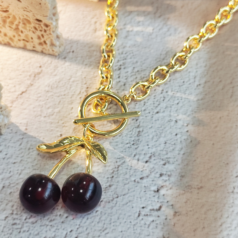 fine jewelry victoria bc Limited-Time Ethically Made fine jewelry by stacey Acrylic Cherry Pendant Necklace - Tailor-Made Copper Cable Chain Statement 18k fine jewelry