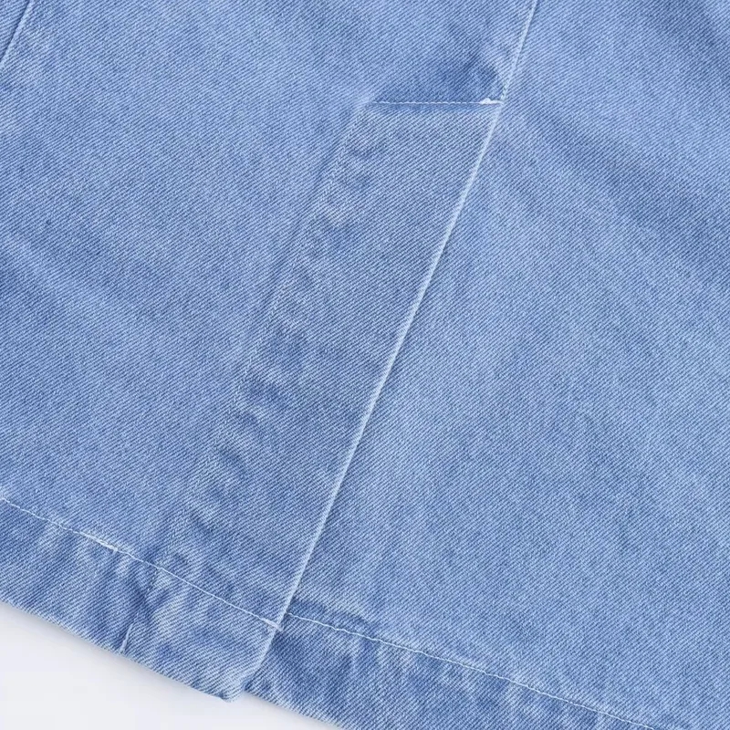 guess women clothing Affordable Unique Women's Minimalist Glistening Denim Streetwear Single womens 90s clothes grunge Breasted Jacket women's clothing cheap