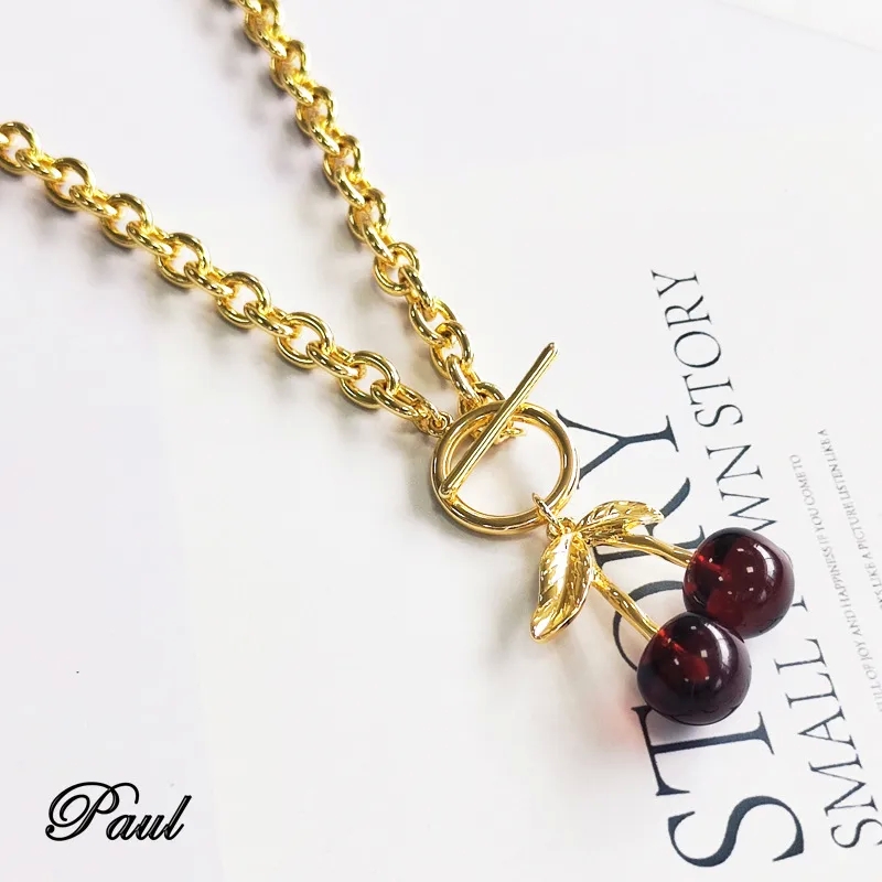 hollie winter fine jewelry Limited-Time Ethically Made Acrylic Cherry Pendant Necklace fine jewelry 18k gold bracelets - Tailor-Made Copper Cable Chain Statement fine zodiac jewelry