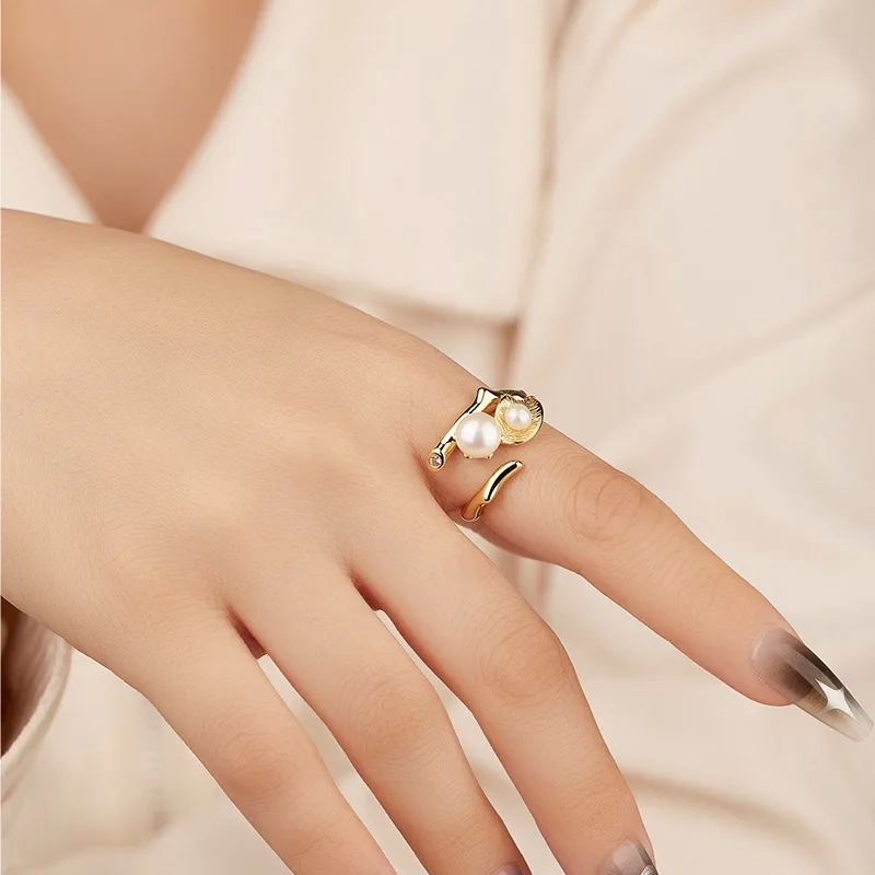 indian fashion jewelry online Luxury High-End Geometric fashion jewelry miami Waterproof 925 Sterling Silver Women's Adjustable Round Ring high end fashion jewelry