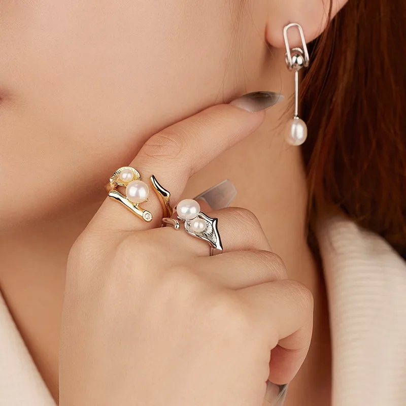 p blake fashion jewelry Luxury High-End Geometric Waterproof 925 Sterling Silver Women's Adjustable fashion jewelry trends 2023 Round Ring ysy fashion jewelry co. ltd