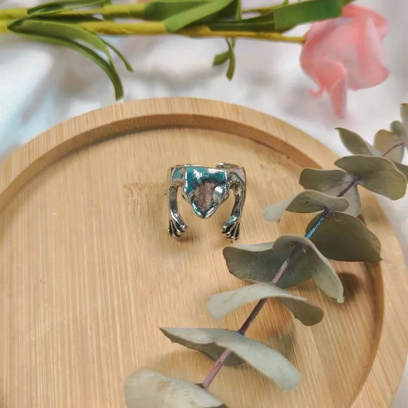 statement fashion jewelry Eco-Chic Upcycled Alloy fashion jewelry near me Frog Ring: Ethical Fashion Adjustable Bracelet - Artsy Affordable Luxury Design fashion jewelry dior