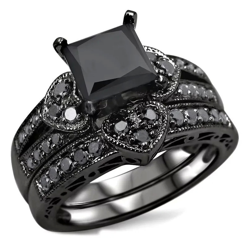 wild wear fashion jewelry and accessories Modern Casual Black Gold Zircon Ring - Trendsetting Affordable Luxury for Formal Elegance fashion jewelry show and Customization fashion jewelry near me