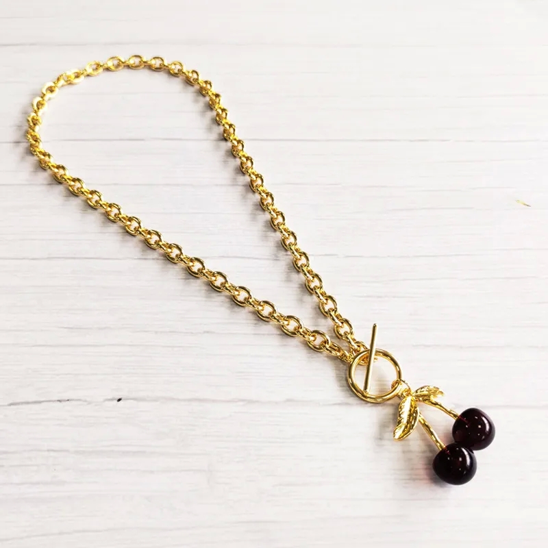 zacks fine jewelry ebay Limited-Time Ethically Made Acrylic Cherry Pendant fine jewelry for piercings Necklace - Tailor-Made Copper Cable Chain Statement fine jewelry appraisal near me