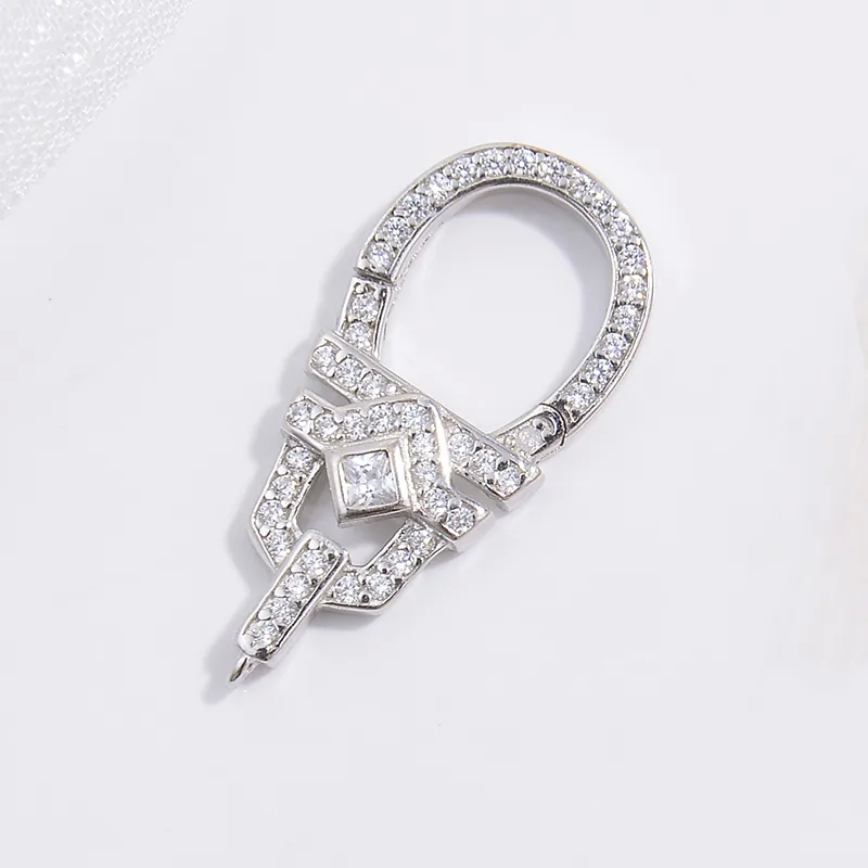 best metal for jewelry making Premium Zircon Geometric Buckle: 22K Gold & Rhodium Plated, wholesale charms for jewelry making Sterling Silver, Skin-Friendly Jewelry Accent jewelry design 3d