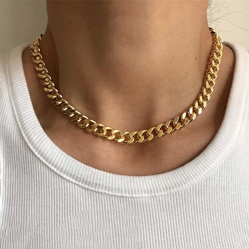high end jewelry stores Lightweight Fine Polished 18K Gold Plated Cuban Link wholesale high end jewelry Necklace Solid 925 Silver Daily Wear Jewelry high end jewelry los angeles
