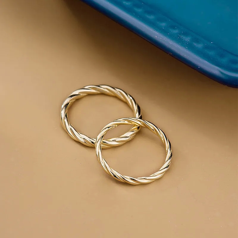 high end ruby jewelry Vintage 14K Gold Plated Twist Rings - Refined Elegance for a high end jewelry what is Personalized Gift high end jewelry stores near me