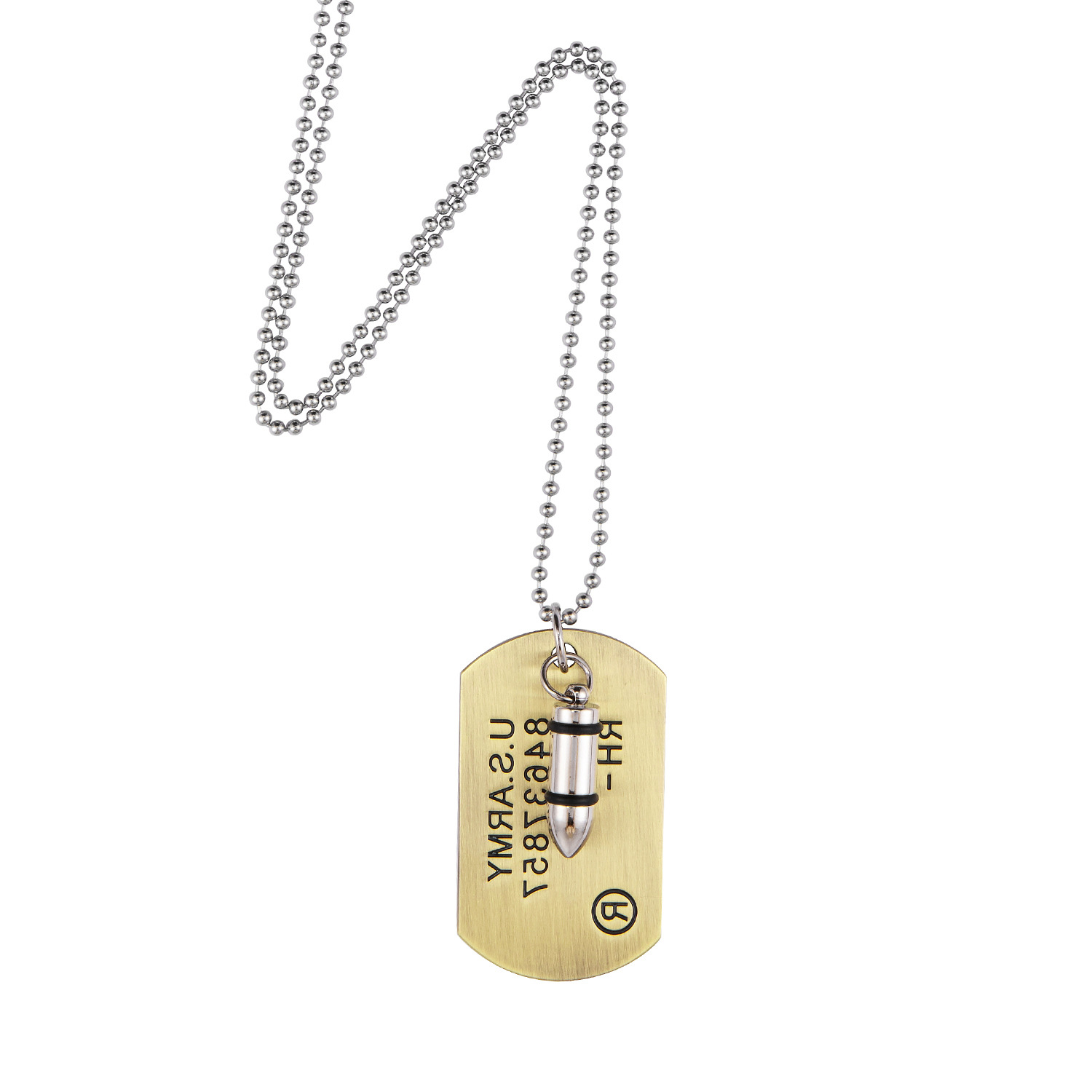 italian men jewelry Eco-Chic Celebrity Style Unisex Pendant Necklace in Tarnish-Resistant 304 traditional indian men's jewelry Stainless Steel and Zinc Alloy men's jewelry gld