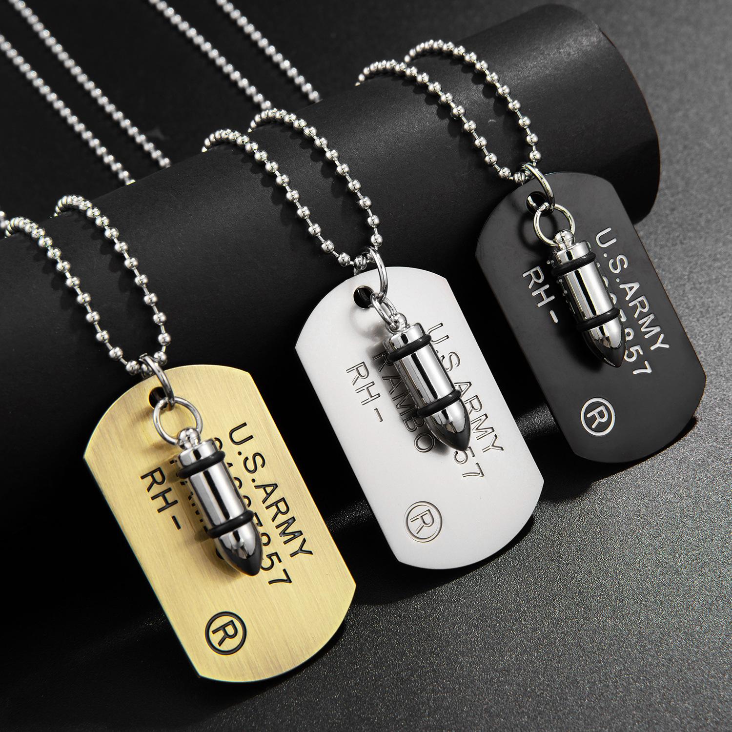 korean men's jewelry Eco-Chic Celebrity Style Unisex Pendant Necklace in inox men's jewelry Tarnish-Resistant 304 Stainless Steel and Zinc Alloy chanel men's jewelry