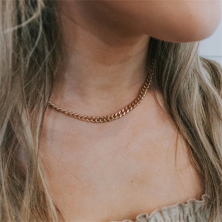 meaning high end jewelry Lightweight Fine Polished 18K Gold Plated Cuban Link Necklace Solid 925 Silver Daily Wear wholesale high end jewelry Jewelry high end jewelry for little girls