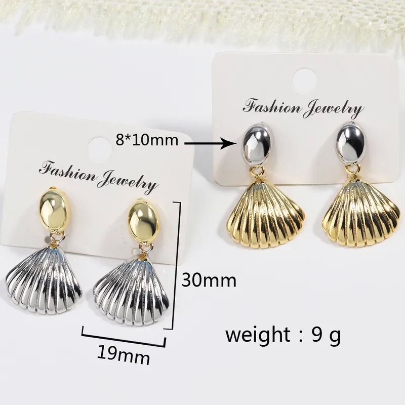 what is considered fine jewelry Artisan-Made 18K Gold & White Gold Plated fine jewelry thailand Beach Shell Drop Earrings - Glamorous Exclusive Deal fine jewelry stores