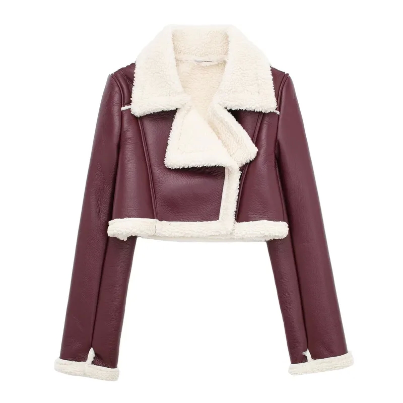 women's clothing boutiques near me Chic Antique Bohemian Luxe Women's Color Block Zipper Coat women's clothing xl Casual Streetwear Jacket 70's style women's clothing