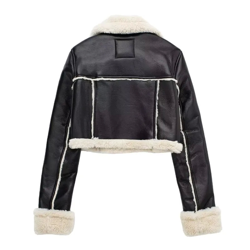 women's clothing new york and company Chic Antique Bohemian Luxe Women's women's clothing companies Color Block Zipper Coat Casual Streetwear Jacket vintage style women's clothing