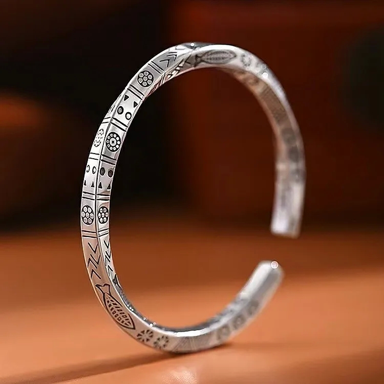 3 jewelry Boho-Inspired Personalized Copper Silver Twist japanese fashion jewelry brands Geometric Men's Bracelet - Unique Statement Gift Wholesale studio 7 fashion jewelry