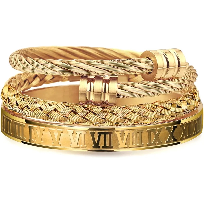 accessories women's fashion jewelry Custom Tribal Roman Numerals Titanium Steel Cuff Bracelet - van cleef fashion jewelry Formal Elegance with Sparkle & Adjustable Fit iris fashion jewelry