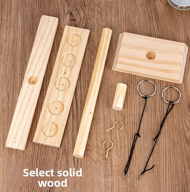 baby spy kids 4 Hand-Engraved Wooden Hook and Ring Toss Game - youtube kids baby dolls Matte Finish Two-Player Table Toy for Fashionable Wine Tables baby boys 4 movie