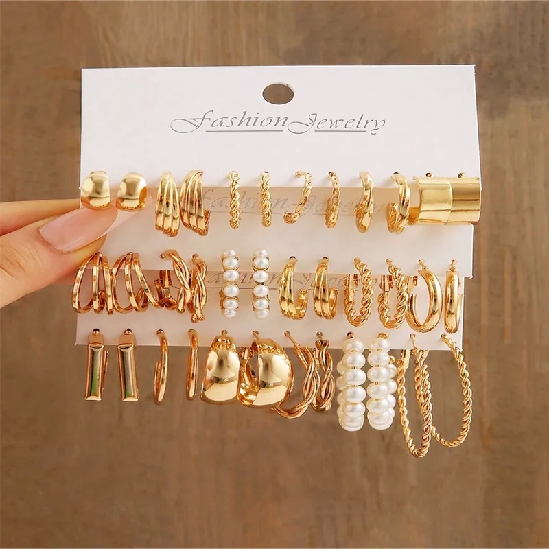Classic Hypoallergenic Geometric Pearl Earrings - Formal Scratch-Resistant Alloy Design