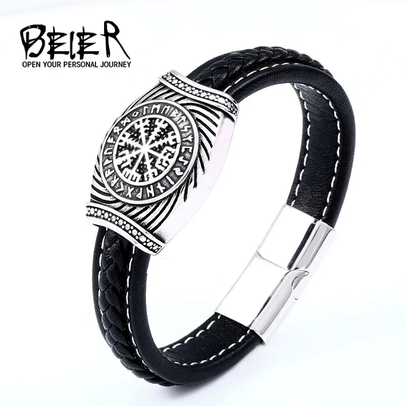 costume jewelry xmas tree Handmade Skin-Friendly Viking Odin fashion jewelry gold Leather Bracelet - Exclusive Offer on Vintage Nordic Stainless Steel Jewelry fashion jewelry designers list
