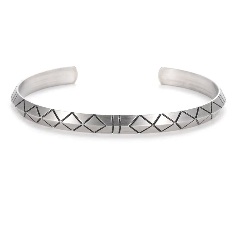 fashion 90s jewellery Boho-Inspired Personalized Copper Silver Twist Geometric Men's Bracelet fashion jewelry handmade with love - Unique Statement Gift Wholesale 1970's fashion jewelry