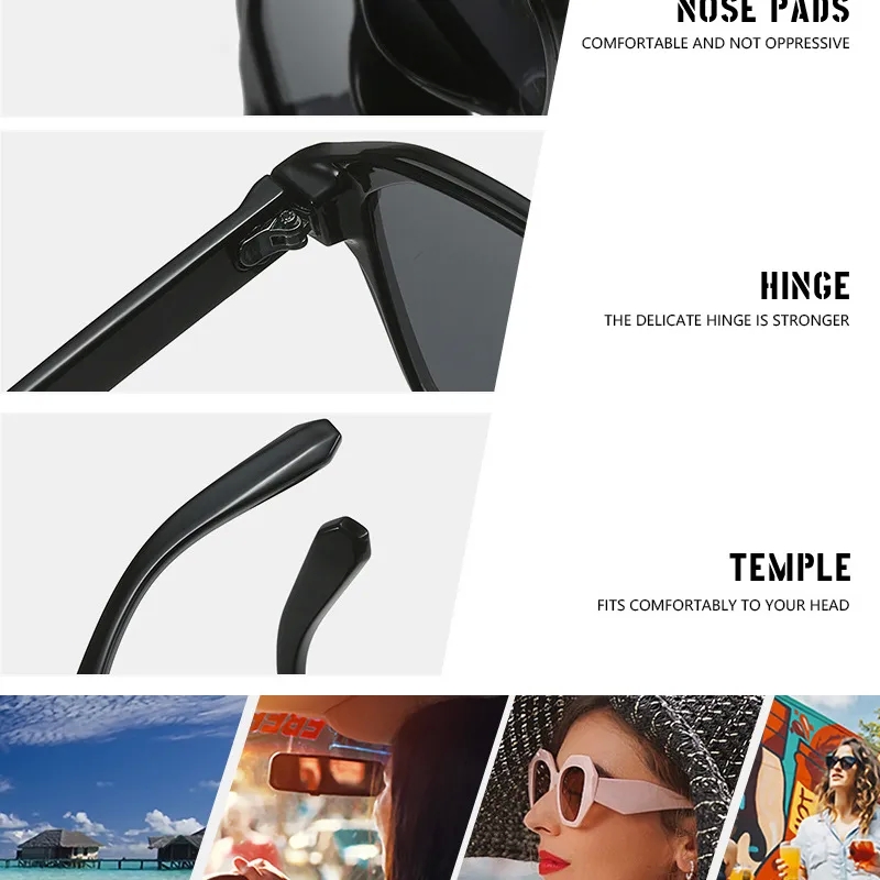 fashion accessories wholesale Timeless Retro-Inspired Full Frame PC Glasses - Classic Geometric Streetwear 70s fashion hair accessories Style fashion jewelry yordy