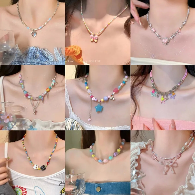 Modern Glamorous Handpicked Geometric Alloy Waterproof Pendant Necklaces Wholesale
