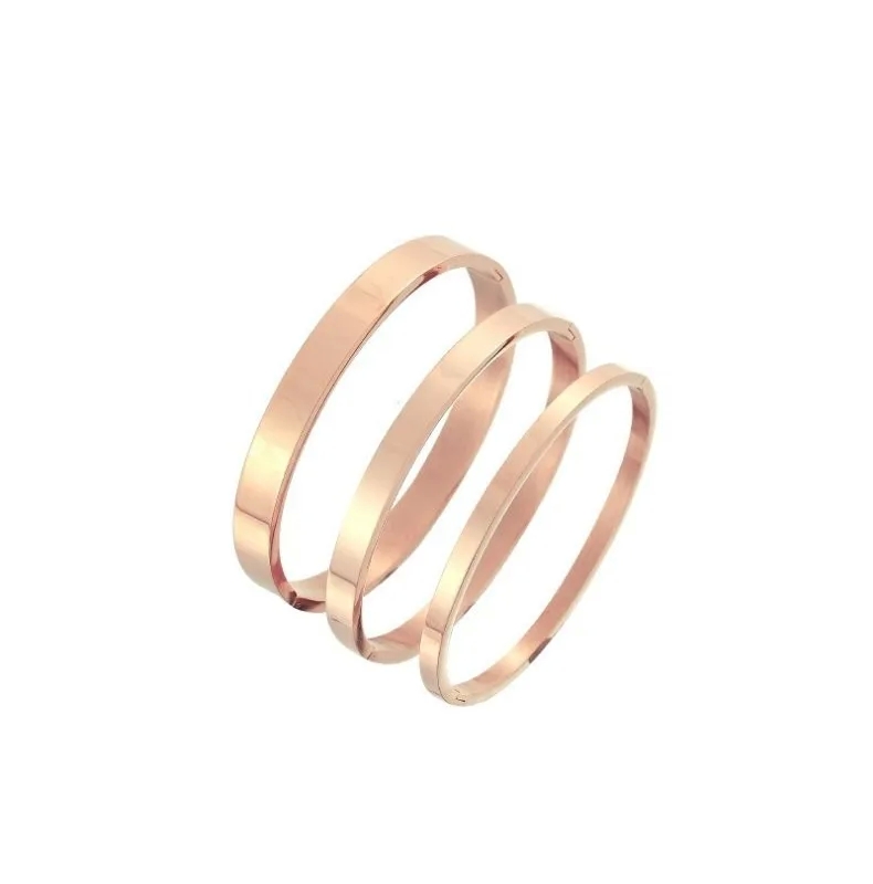 fashion jewelry 2024 Exclusive wow fashion jewelry 6mm Stainless Steel Titanium Bracelet - Affordable Luxury, Eye-Catching Design for Trendsetters mina fashion jewelry