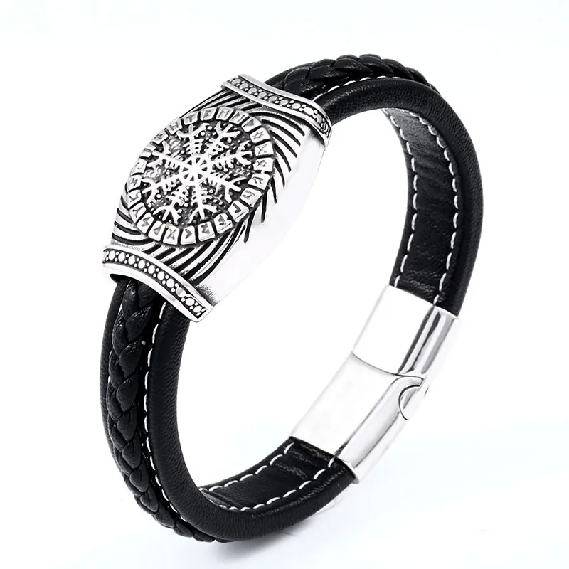 fashion jewelry bangalore Handmade Skin-Friendly Viking Odin Leather Bracelet - kesa plan fashion jewelry Exclusive Offer on Vintage Nordic Stainless Steel Jewelry qingdao style fashion jewelry