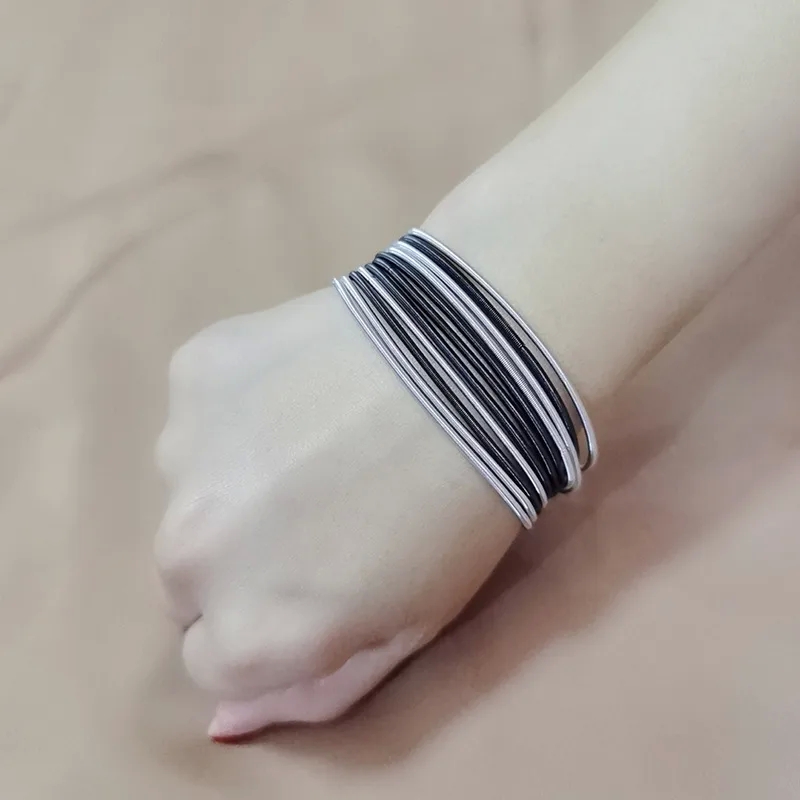 fashion jewelry for prom Timeless Quick-Wear Waterproof Stainless Steel Guitar String Bracelet for Men fashion jewelry rental & Women names for fashion jewelry business