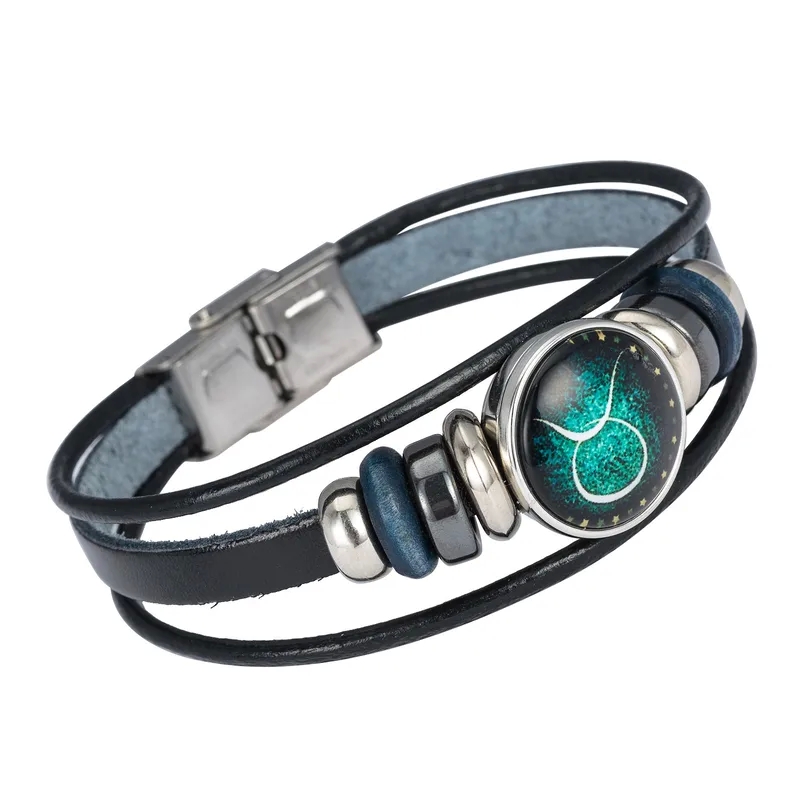 fashion jewelry la Exclusive Luxe DIY Zodiac Cowhide Bracelet - Vintage Multi-Layer Design vera wang fashion jewelry for Men & Women, Rare & Discounted does louis vuitton fashion jewelry tarnish