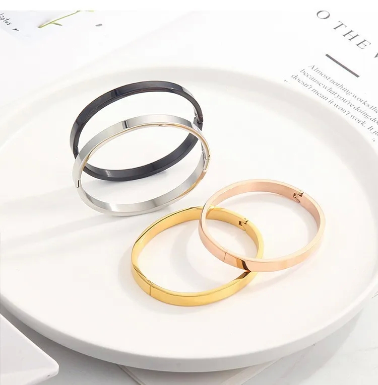fashion jewelry manufacturers Exclusive 6mm 1960s fashion jewelry Stainless Steel Titanium Bracelet - Affordable Luxury, Eye-Catching Design for Trendsetters fashion jewelry kohl's