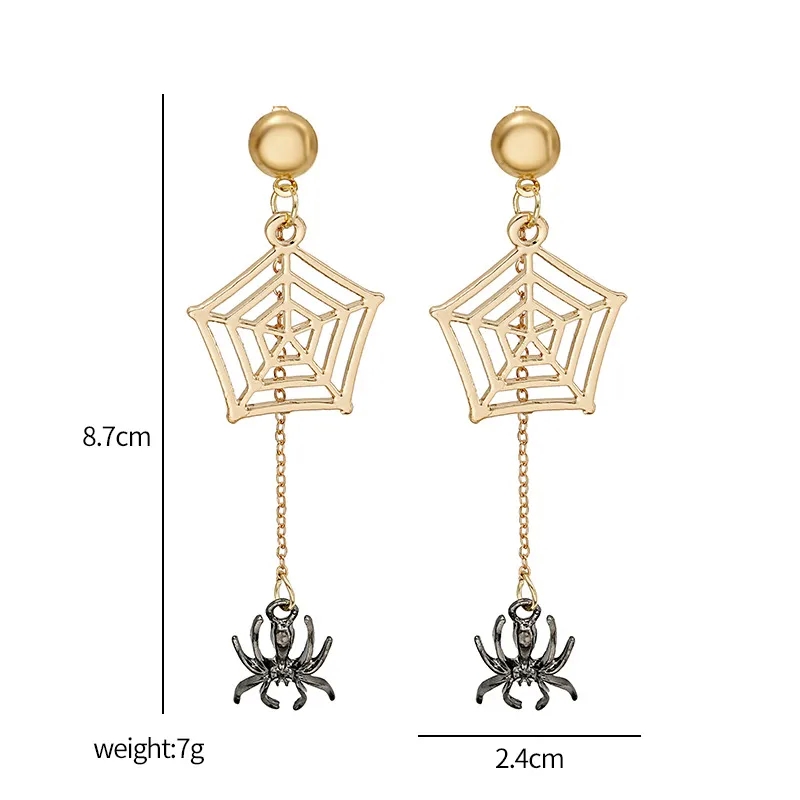 fashion jewelry market Eco-Chic Boho Spider Alloy Earrings: Unique Sustainable Streetwear fashion jewelry outlet at Discounted Prices fashion jewelry manufacturers