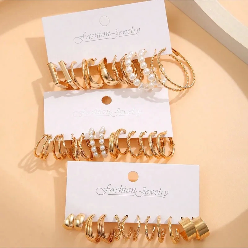 fashion jewelry necklaces cheap Classic high end fashion jewelry Hypoallergenic Geometric Pearl Earrings - Formal Scratch-Resistant Alloy Design jewelry 70s fashion accessories