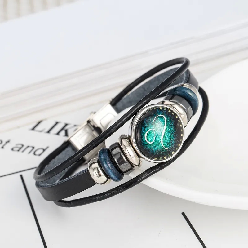 fashion jewelry trends fall 2024 Exclusive Luxe DIY Zodiac Cowhide Bracelet - Vintage Multi-Layer Design for Men fashion jewelry trends 2025 & Women Rare & Discounted fashion jewelry on sale