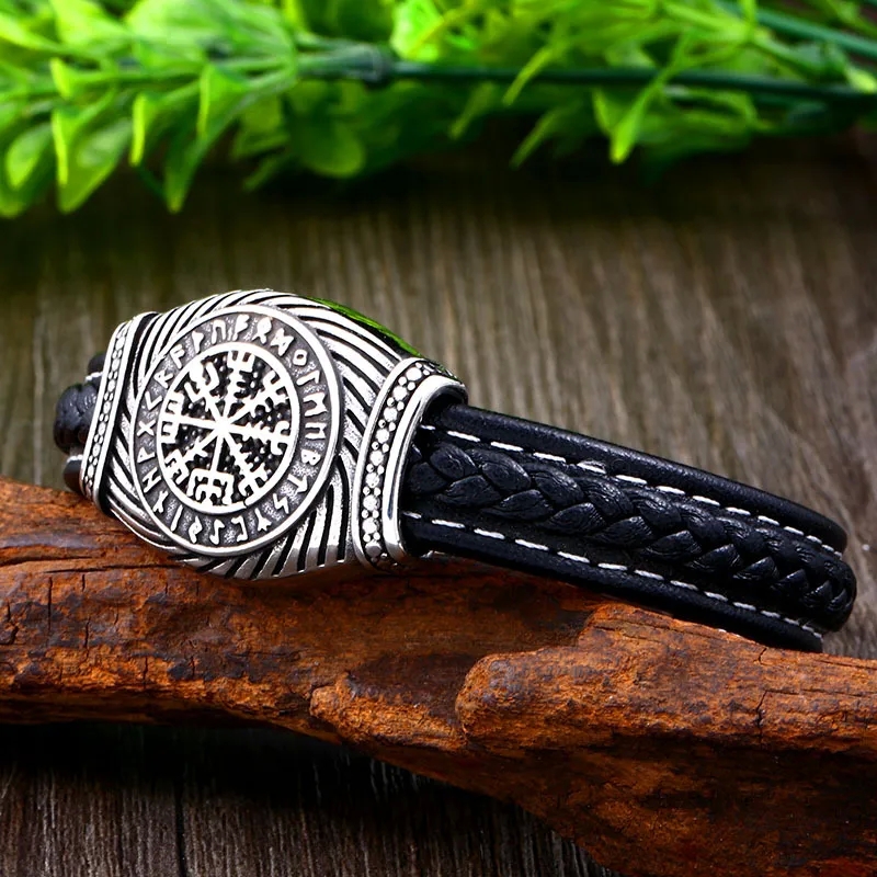 fashion jewelry wholesale china Handmade Skin-Friendly Viking Odin Leather Bracelet - Exclusive Offer on Vintage Nordic what kind of jewelry was worn in the 90s Stainless Steel Jewelry best designer fashion jewelry