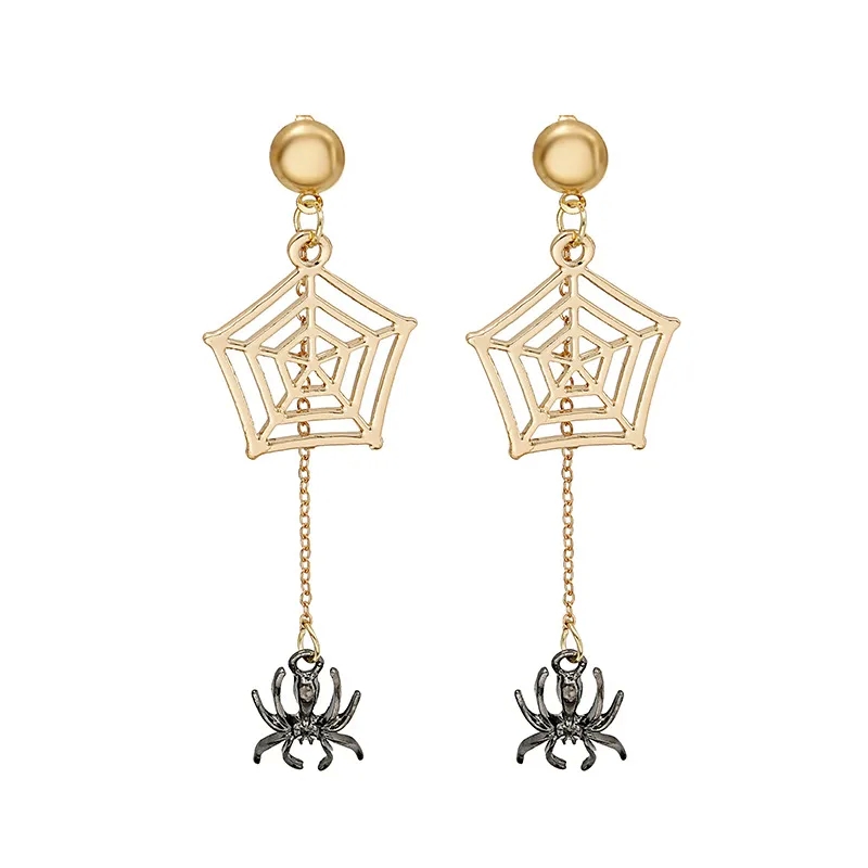 fashion jewelry wholesale Eco-Chic Boho Spider Alloy urban fashion jewelry Earrings: Unique Sustainable Streetwear at Discounted Prices dia fashion jewelry