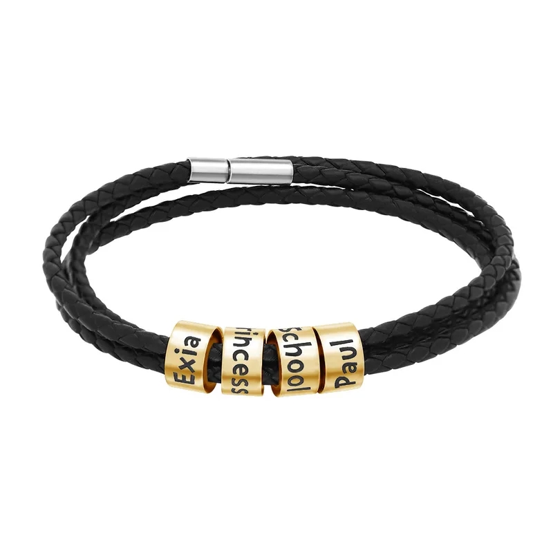 fashion jewelry wholesale suppliers Customizable Men's Woven Leather fashion jewelry clip on earrings Bracelet: Sparkling Eye-Catching Classic for Father's Day fashion jewelry stores