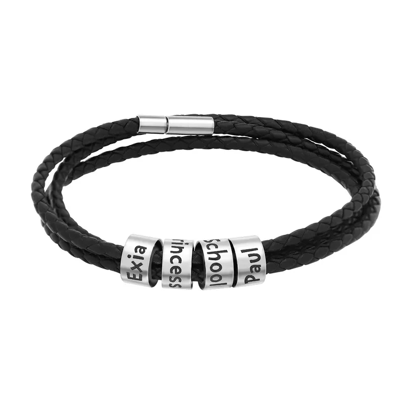 fashion quirky jewellery Customizable Men's Woven Leather Bracelet: Sparkling Eye-Catching Classic for chanel fashion jewelry earrings Father's Day fashion jewelry by margaret ann britt