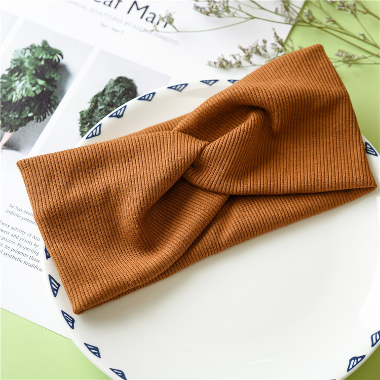 hair accessories for braids Weatherproof Non-Toxic Women's vintage hair accessories Exclusive Solid Color Cloth Hair Band leather hair accessories