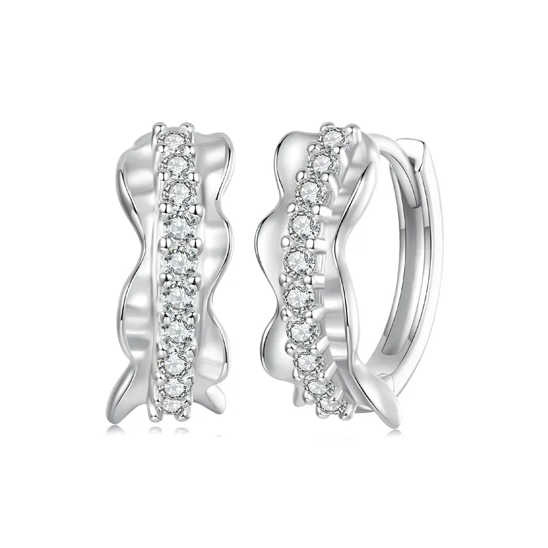 high end jewelry commercial Exclusive Matte White Gold Plated 925 Sterling Silver Zircon Earrings - Fast where can you sell high end jewelry Shipping & Sleek Design high end evil eye jewelry