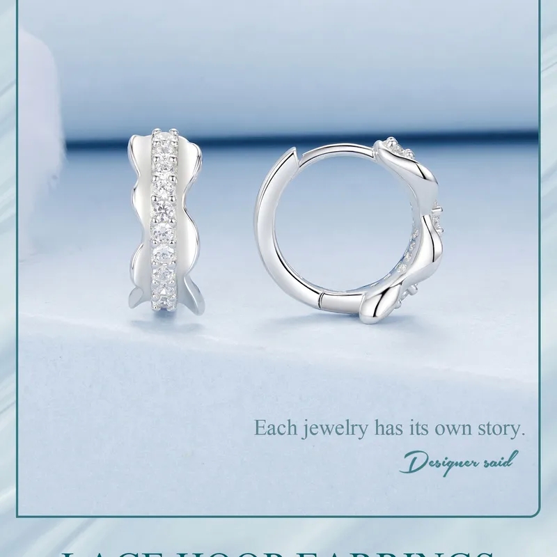 high end jewelry toronto Exclusive Matte high quality viking jewelry White Gold Plated 925 Sterling Silver Zircon Earrings - Fast Shipping & Sleek Design high end vintage costume jewelry