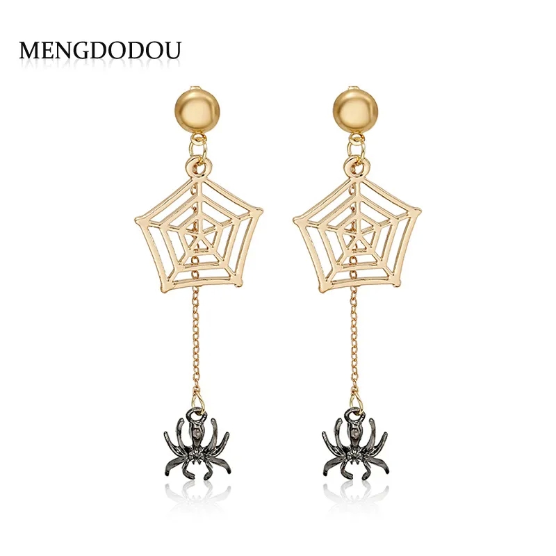 Eco-Chic Boho Spider Alloy Earrings: Unique, Sustainable Streetwear at Discounted Prices