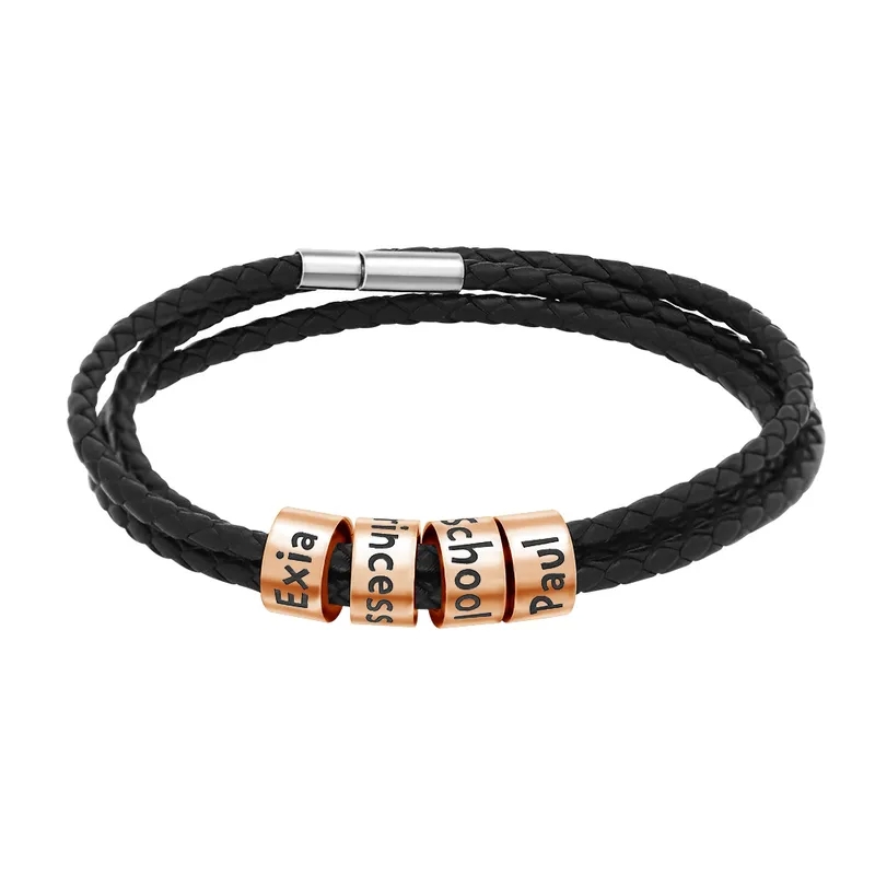 hs dp fashion jewelry Customizable Men's Woven Leather Bracelet: 1940s women's fashion jewelry Sparkling Eye-Catching Classic for Father's Day what is fashion jewelry