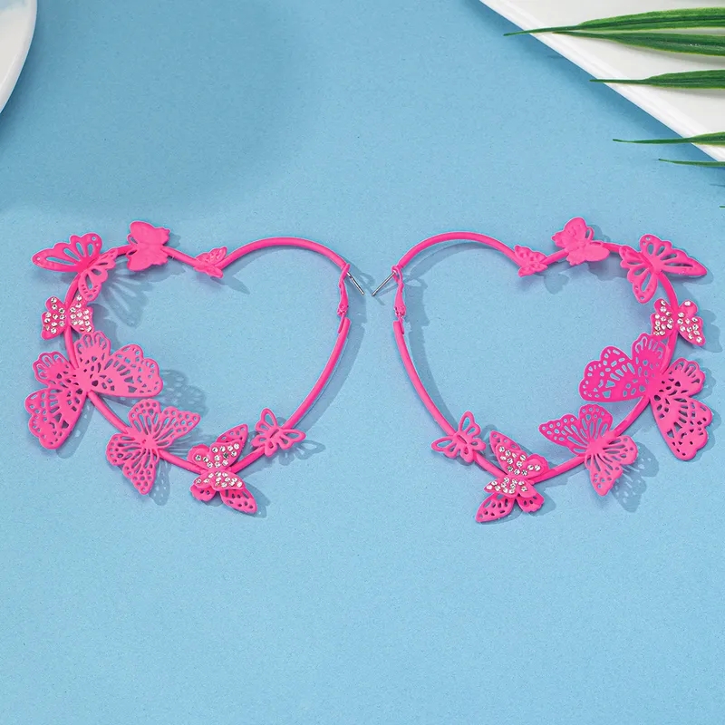 is fashion jewelry real Eco-Friendly Y2K Heart Butterfly Alloy Earrings - Edgy Streetwear for fashion jewelry italy Festivals costume jewelry 1920s