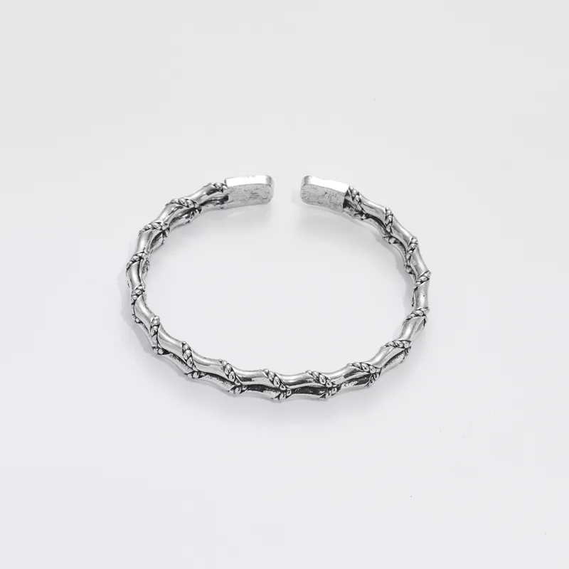 is fashion nova jewelry good Men's Stylish Double Layer Open Bamboo Bracelet - Organic Personalized Retro Party blue fashion jewelry Wear Accessory 2024 fashion jewelry trends