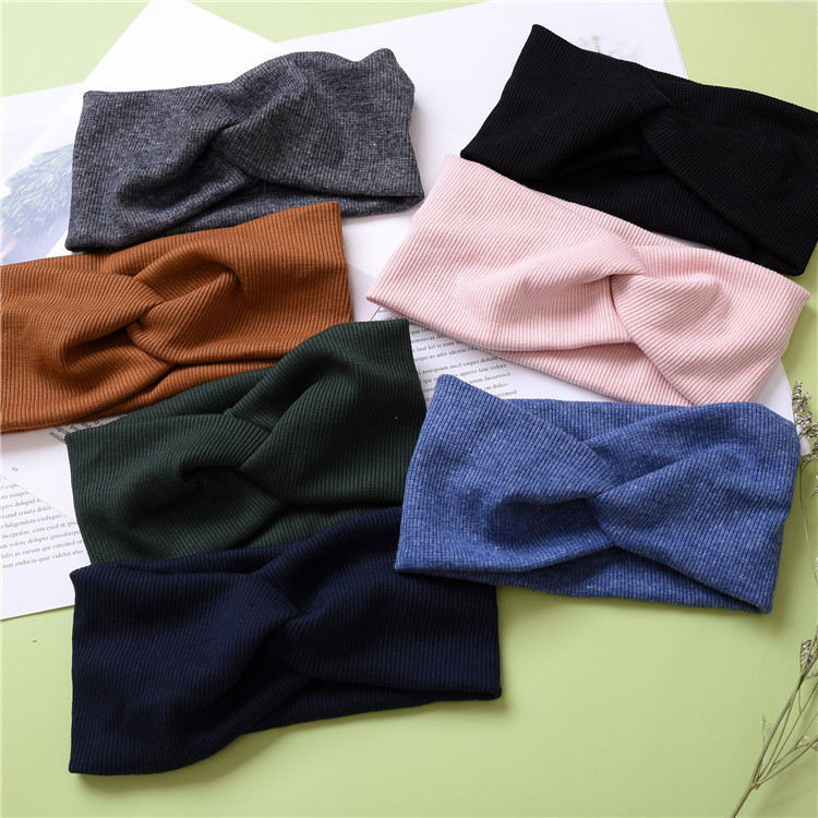 korean traditional hair accessories Weatherproof Non-Toxic Women's Exclusive crazy store hair accessories Solid Color Cloth Hair Band viking hair accessories