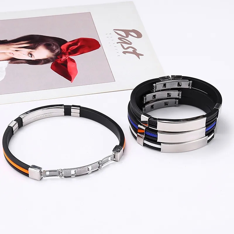online fashion jewelry Affordable DIY Star Bracelet - Lightweight Titanium Steel emerald fashion jewelry & Silicone Design for Men 1970's fashion jewelry