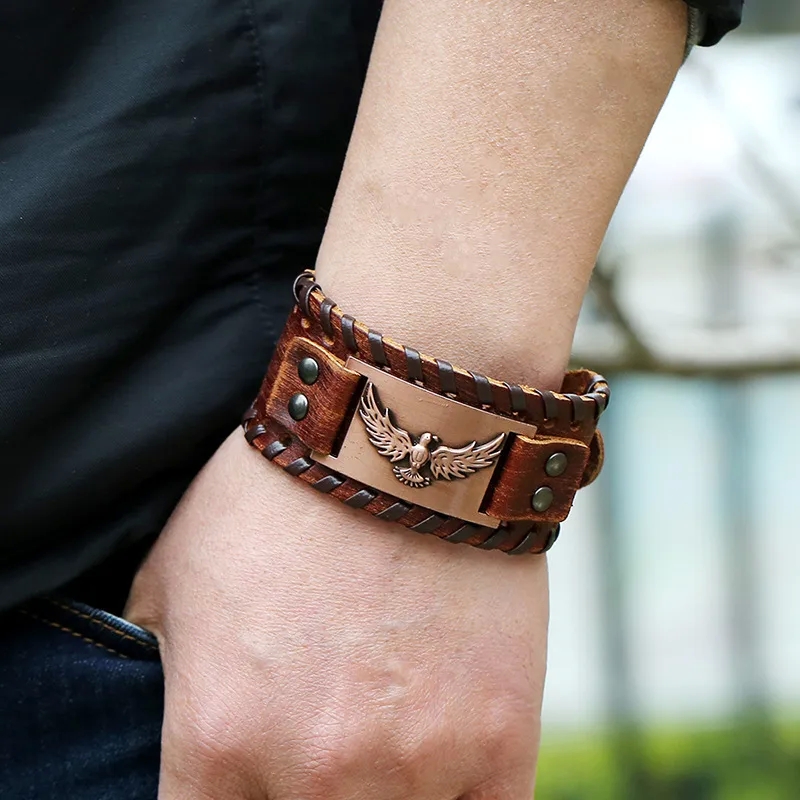 size 7 fashion jewelry Elegant Scratch-Resistant Leather Friendship Bracelet - Personalized Hand-Woven Snap kushal's fashion jewellery jubilee hills Button for Men & Women fashion jewelry brooches